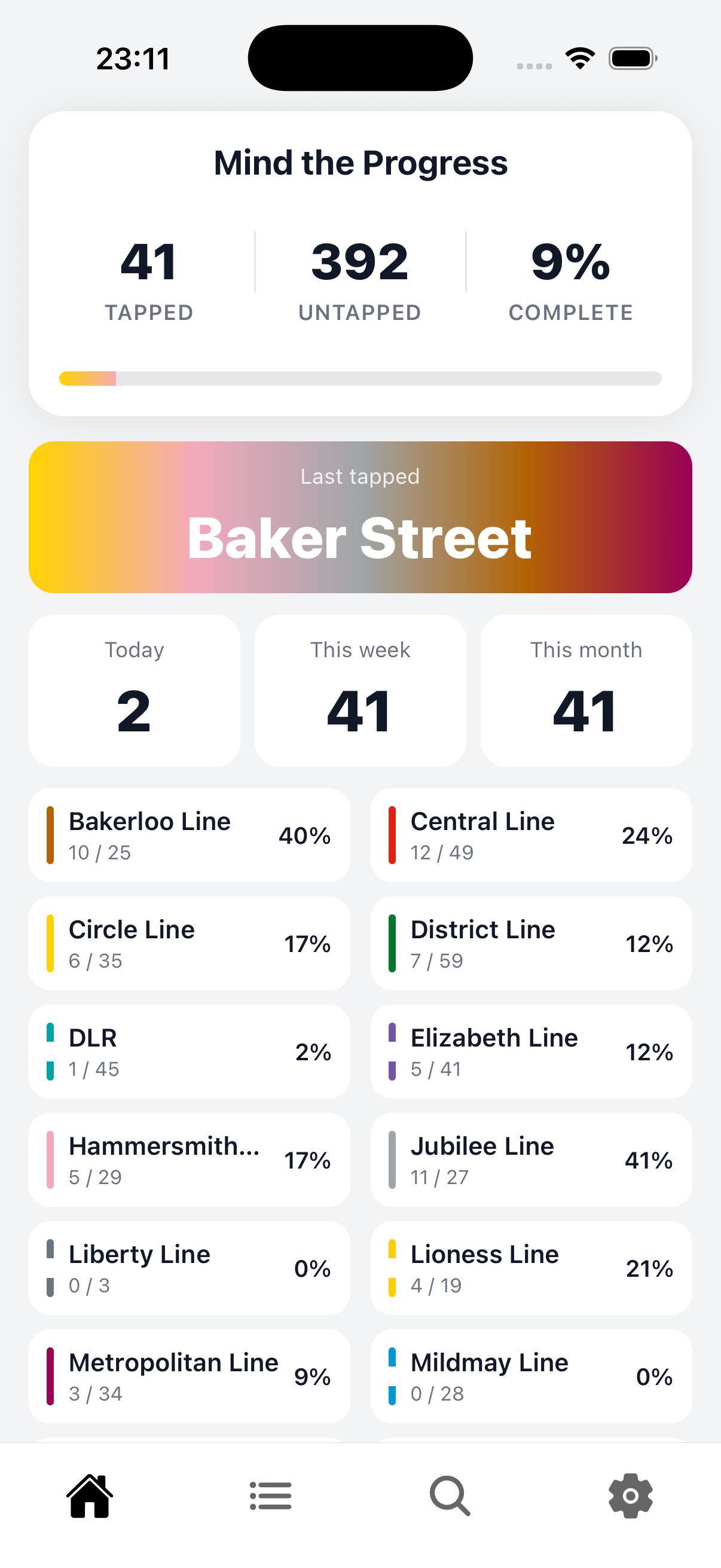Mind The Stops app interface